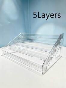 3-7 层亚克力展示架 - 多功能化妆品收纳盒 - 多层化妆品收纳盒，可存放眼影、指甲油等 - 重量轻，无需组装 - 非常适合浴室梳妆台 - 無色 - 查看 10