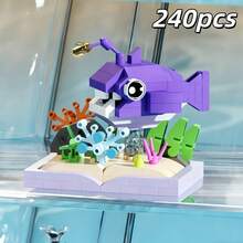 Conjunto de bloques de construcción de partículas diminutas Serie de criaturas oceánicas de plástico, adecuado para festivales, cumpleaños y aperturas de escuelas. Bloques de mascotas divertidos, bloques miniatura interesantes y desafiantes, ejercitan habilidades manuales, conjunto de bloques de construcción, juguete de decoración del hogar y la habitación DIY creativo, juguete educativo científico, conjunto de bloques de construcción para adultos, adecuado para regalos festivos, regalos de cumpleaños, Año Nuevo, Año Nuevo Chino, San Valentín, Pascua, Día de la Madre, Día del Padre, regalos de amigos Decoración de habitación