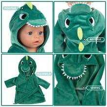 14-18 英寸婴儿娃娃衣服，可爱宠物睡衣睡衣，适合兔子、猪、熊、大象、狮子等动物的毛绒娃娃，儿童娃娃装扮配饰