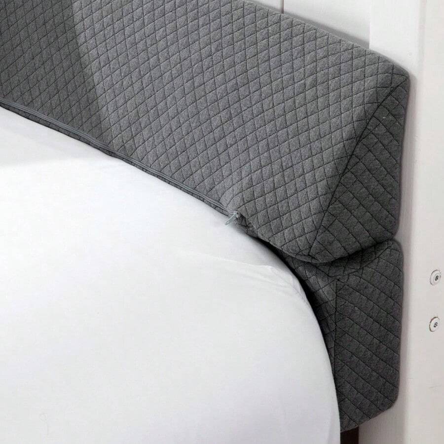 Wedge Pillow Headboard For Bed Gap Foldable Bed Wedge Gap Filler Twin Size Multi Functional Bed Crack Pillow To Fill The Gap 0-7 Between Your Headboard And Mattress Ideal For Sleeping Comfort Back Support And Bed Frame Stability Grey - DARKGREY - View 1
