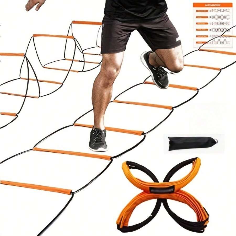6-8-10 Rung Agility Ladder Speed Training Equipment - Suitable For Football, Speed Fitness, Foot Training - Multicolor - View 1
