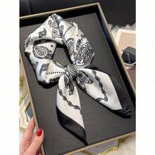 Versatile 90cm Square Scarf For Women - Printed Scarf As Neck Tie, Bandana & Hair Accessory, All-Season Luxury Fashion - 紅色 - 查看 5