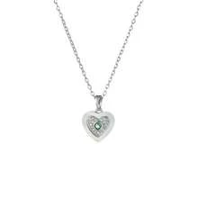 Bộ 3 dây chuyền choker thép titan thiết kế trái tim và hoa thời trang, thanh lịch, tối giản, dễ phối đồ, phù hợp đeo hàng ngày, quà tặng cho bạn gái - Bộ kết hợp 3 món - Xem 3