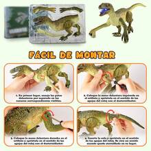 Dinosaurios Control Remoto de 2.4 Ghz |   Juguetes de Dinosaurio RC para Niño Niña |   Juguete de Robot Velociraptor Caminante de Simulación con Luces y Sonidos Rugidos |   Regalos para Navidad Cumpleaño - 1 - Ver 3