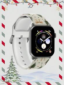 SENBONO [Pasek do inteligentnego zegarka z motywem świątecznym] 1-częściowy silikonowy pasek do inteligentnego zegarka, kompatybilny z zegarkiech, pasuje do rozmiarów koperty 38/40/41/42/44/45/46/49 mm. Kompatybilny również ze smartwatchsung, Huami, Garmin i Honor o standardowej szerokości mocowania 20/22 mm. Prezent świąteczny dla kobiet/mężczyzn