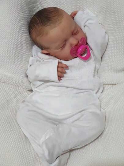 20 Inch Reborn Baby Doll - 50cm Handmade Reborn Preemie Newborn Infant Toddler Doll Doll Gift - Fully Hand-Painted Vinyl Girl Handcraft Art Doll - Christmas/Birthday Gift For Children 3+ Years Old