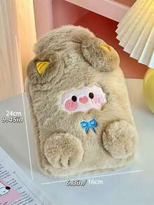 1个毛绒暖水袋，可爱绵羊造型，女士冬季暖腹暖手热水袋 - 彩色 - 查看 12