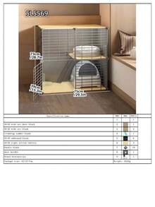 2/3-Layer Enclosed Cat Cage, Indoor Cat House, Warm For Winter, On , Suitable For Villa - Multicolor - View 15