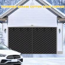 Garage Door Screen for Winter Thermal Insulated Door Curtain Fits Garage Doors Size up to 488x305cm Magnetic Waterproof Doors Cover for Cold with Thickened Cotton Negro13x8FT - como en la foto - Ver 3