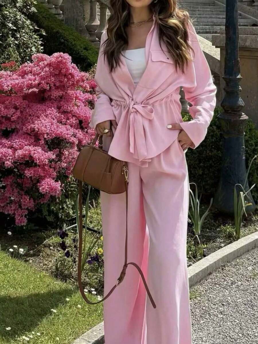 1 Stück Damen Vintage Loose Lässig Hemdkragen Langarm Einreiher Wollemischung Jacke, Herbst/Winter