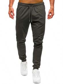 SHENDY Vendy Men's Comfortable Jogger Pants With Pocket And Drawstring - White - View 1