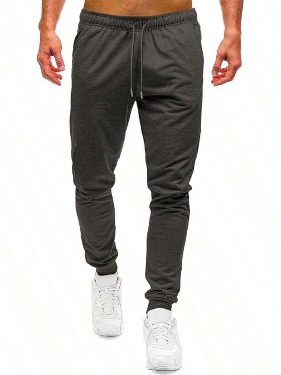 SHENDY Vendy Men's Comfortable Jogger Pants With Pocket And Drawstring - White - View 1