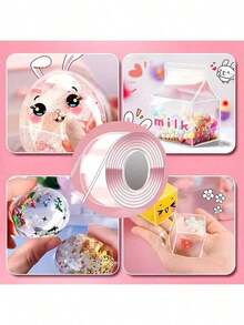 1 套 DIY 手工纳米胶带，可重复使用双面胶带，高粘度纳米胶带套装 - 彩色 - 查看 7