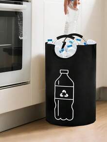 82L Large Capacity Heavy Duty Waterproof Collapsible Laundry Basket, Portable Recycling Bin, Suitable For Large Families, Moving, Kitchen Storage Organizer, Bathroom Storage, Bedroom Storage Accessories - Multicolor - View 11