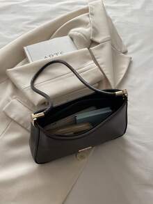 New Fashion Versatile Solid Color PU Waterproof Material Hardware Decoration Design Single-Shoulder Bag, Lady Elegant Wallet, Zipper Opening Single-Shoulder Bag, Business Commuting Bag, Suitable For Shopping. For Going Out To Parties, Festival Gifts