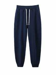 Men's Jogger Slim Gym Sweatpants With Pocket And Cuffs Unisex Promotion - 藏蓝色 - 查看 2