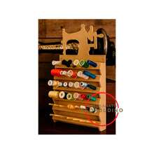 Wall-Mounted Sewing Thread Spool Holder 42 Lug Raw MDF - 摩卡棕 - 查看 6
