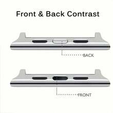 1 Paar Bandverbinder, kompatibel mit Apple Watch 38/40/41/42/44/45/46/49mm, Adapter kompatibel mit Apple Watch 10 9 8 7 6 5 4 3 Ultra SE 2 1, 22mm Breite - Silber - Übersicht 6