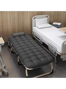 Full Bed With Upholstered And Pillows For Home Leisure, Guest Bed - Adjustable Single Sofa Bed, Durable Iron Rack, Easy To Transport And Store, A Must-Have Guest Bed For Christmas Home - Xám - Xem 6
