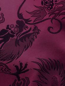 男士复古中国风缎面阔腿裤，提花龙纹阔腿裤，透气柔软飘逸裤，适合春秋季