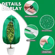 Una cubierta de protección contra heladas para plantas con cremallera y cordón, adecuada para cubrir arbustos, grupos de árboles y árboles altos en climas fríos al aire libre durante el invierno. - Multicolor - Ver 14
