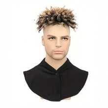 3英寸脏辫短款盆栽脏辫1个假发块男士短款美式黑色烫发顶部非洲辫子嘻哈街头炸弹发型 - 彩色 - 查看 11