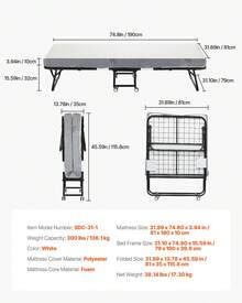 Camping Cots - 31 pulgadas 4 pulgadas - Ver 7