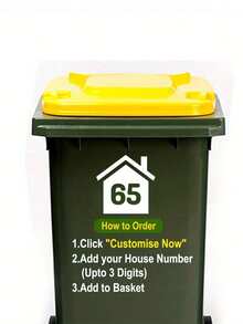 Custom Wheelie Bin Stickers-Personalize Your Trash Can With House Number & Street Name Decals, Horizontal Design For Easy Identification, 10x15cm ,Seal,Adhesive Tidy,High-Quality,Modern Custom,Personalized,Unique Ideal Gifts For Him Her,Boyfriend,Girlfriend,Dad,Mom,Family,Friends For Housewarming Home - Multicolor - View 5