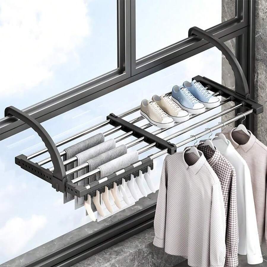 Telescopic Clothes Drying Racks - one-size - View 1