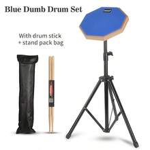 Bộ trống câm 8 inch - Bộ luyện trống kèm miếng đệm luyện tập im lặng hai mặt, chân đế có thể điều chỉnh, dùi trống 5A và túi đựng di động - Nhiều màu - Xem 13