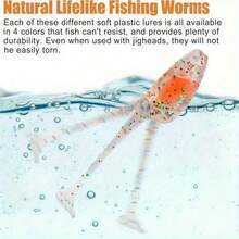 Crappie Jig Lure Set, Soft Plastic Fishing Lures With Downspinner Hooks And Split-Tail Worms For Bass, Perch, And Sunfish, 20 Pieces - Nhiều màu - Xem 5