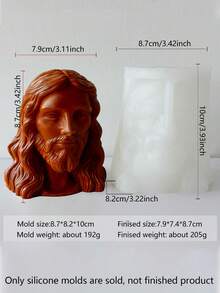 3D Portrait Candle Mold, Goddess Candle Mold, Christmas Heat-Resistant Silicone Mold, Flexible And Easy To Clean, Suitable For DIY Scented Candles, Aroma Stone, Resin Casting And More, Multi-Purpose, Ideal For Holiday Decor, Meditation And Home Ambiance