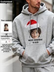 Customized Men's Hoodies Christmas, Couple, Party, Christmas Gift, Thanksgiving Gift, Family Santa Claus, Christmas Chimneys, Long Sleeve Top