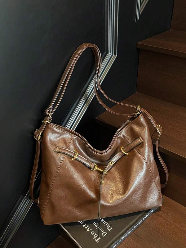 حقيبة تسوق كبيرة السعة بطراز كاجوال عصري للنساء