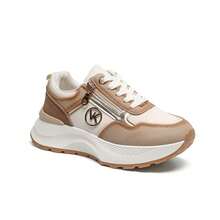 Bello Star Women's Casual Versatile Platform Sneakers - Khaki - View 2