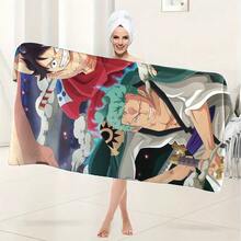 1 Pc One Piece Bath Towel, Quick-Drying Towel, Christmas Gift, Cute Cartoon Print, Suitable For Home, Sauna, Or Hot Spring, Machine Washable, Soft And Comfortable, Suitable For All Seasons, Sauna Towel, Household Towel, Printed Pattern, Modern Design, Microfiber Towel, Soft Fabric, Beach Accessory, Gift For Gift Shoppers, Anime Fans - Multicolor - View 32