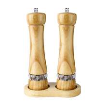 1pc/2pcs/3pcs Outdoor BBQ Freshly Ground Sea Salt Grinder, Crossborder Solid Wood Pepper Mill, Acrylic Pepper Grinder For Home Use - Multicolor - View 7