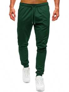 SHENDY Vendy Men's Comfortable Jogger Pants With Pocket And Drawstring - 綠色 - 查看 1