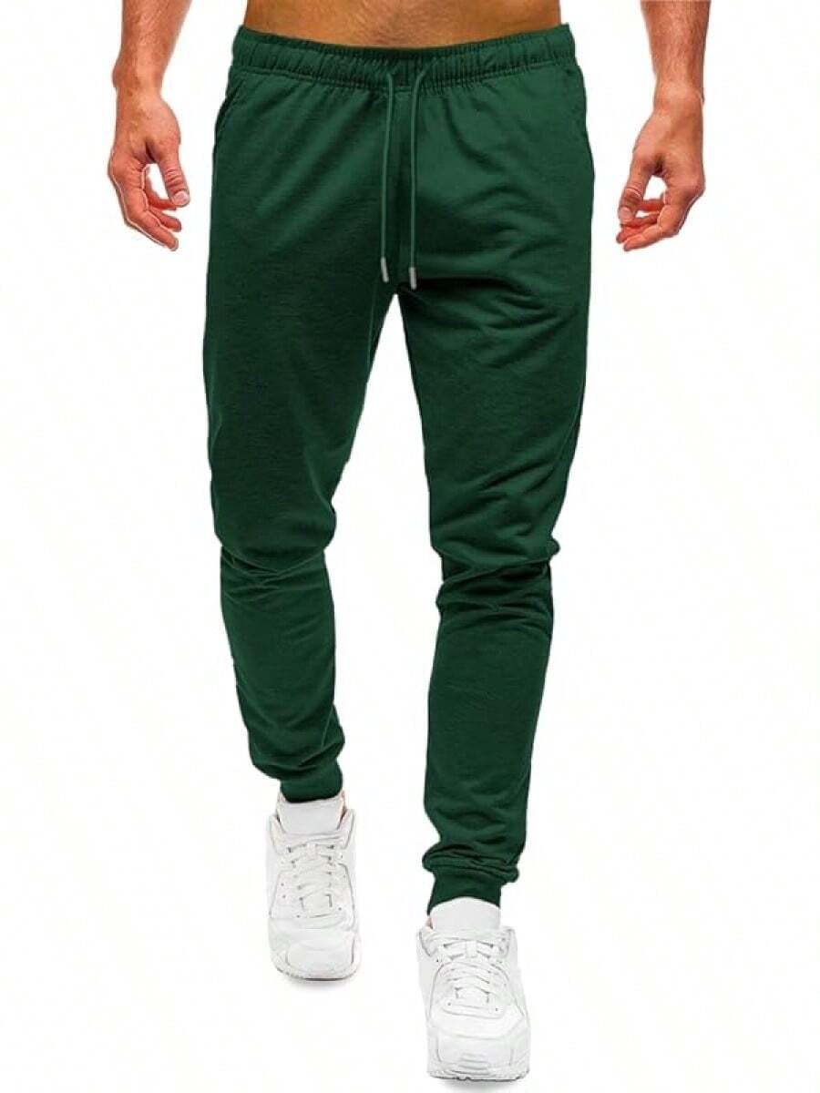 SHENDY Vendy Men's Comfortable Jogger Pants With Pocket And Drawstring - 綠色 - 查看 1