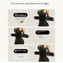 男女通用束腰带，绷带式塑形腰带，长款腰腹带，腹部塑形腰带，支撑腰带，缓解椎间盘突出、坐骨神经痛、脊柱侧弯等问题引起的下背部疼痛 - 黑色 - 查看 6