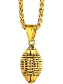 Richsteel 3D/Basketball/Soccer/Baseball Ball Boxing Glove Cool Pendant Men, 316L Stainless Steel Sneaker Chain,Sport Fan Jewelry - 01-金牌足球 - 查看 12