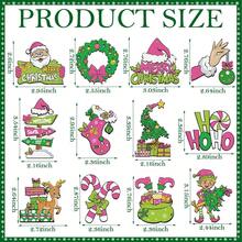 12pcs Christmas Wooden Ornaments, Lime Green Holiday Wood Slices Tags, Christmas Decorations, Affordable Christmas Items, Christmas Decor, Home Christmas Decor, Halloween Tree Decor, Christmas Tree Decor, Handmade Decorations, Rustic Christmas Decor, Hand-Painted Details, Wooden Tags, Party Planners, Holiday Enthusiasts