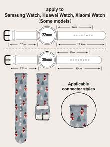 [Pasek do inteligentnego zegarka z motywem świątecznym] 1-częściowy silikonowy pasek do inteligentnego zegarka, kompatybilny z zegarkiech, pasuje do rozmiarów koperty 38/40/41/42/44/45/46/49 mm. Kompatybilny również ze smartwatchsung, Huami, Garmin i Honor o standardowej szerokości mocowania 20/22 mm. Prezent świąteczny dla kobiet/mężczyzn
