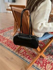 Versatile Ballet Style Casual Shoulder Bag[8793] - 黑色 - 查看 4