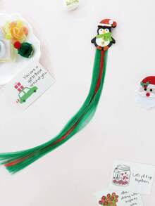 ربطات شعر ذات لونين أخضر وأحمر بتصميم سانتا كلوز والبطريق، ألوان زاهية وأجواء احتفالية، مناسبة للأطفال لارتدائها في حفلات عيد الميلاد أو الملابس اليومية، إكسسوارات شعر جذابة تضيف لمسة من البهجة وروح الأعياد