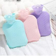 1个热水袋，可充水加热垫，可爱暖手宝，女士腹部暖贴，床铺暖贴 - 彩色 - 查看 8