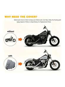 All-Season Motorcycle/Bicycle Single-Layer Rain Cover, Waterproof, UV Protection, Snow Protection, Dust Protection, Suitable For Motorcycles And Bicycles