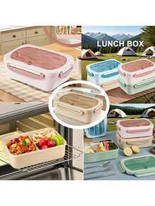 Thermal Food Container Set - 5-Tier Stackable Lunch Kit - 粉色 - 查看 1