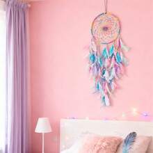 Boho Feather Dream Catcher Colorful Beaded Hanging Decor For Wall Bedroom Living Room Home - Multicolor - View 2