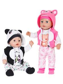 18-Inch Plush Panda/Bear Costume, Children Role Play Dress Up Doll, Suitable For Role Play And Christmas Gift (Doll Not Included) - Multicolor - View 8